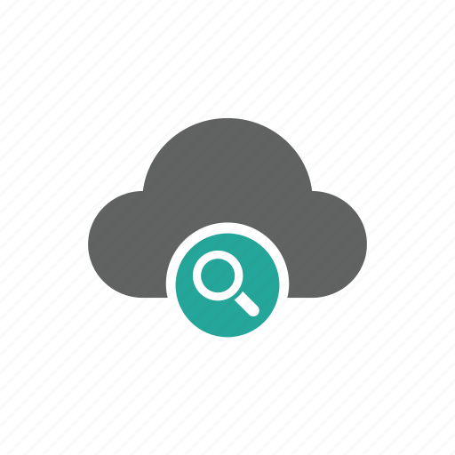 Cloud, magnify glass, search icon - Download on Iconfinder