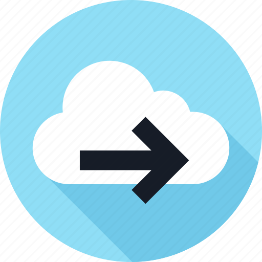 Arrow, cloud, forward, go, weather icon - Download on Iconfinder