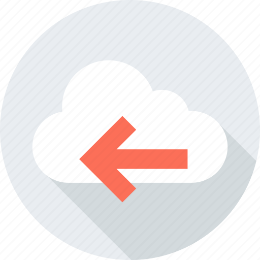 Arrow, back, cloud, left, point, pointer, weather icon - Download on Iconfinder