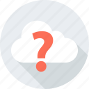 ask, cloud, mark, question, weather 
