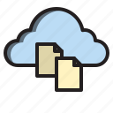 cloud, document, file, computer, interface