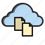 cloud, document, file, computer, interface 