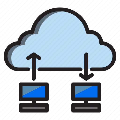 Clouds, computer, data, sync icon - Download on Iconfinder