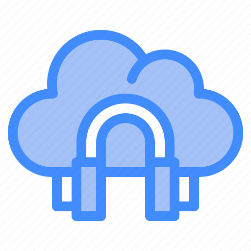 Headphone, cloud, survice, networking, information, technology icon - Download on Iconfinder