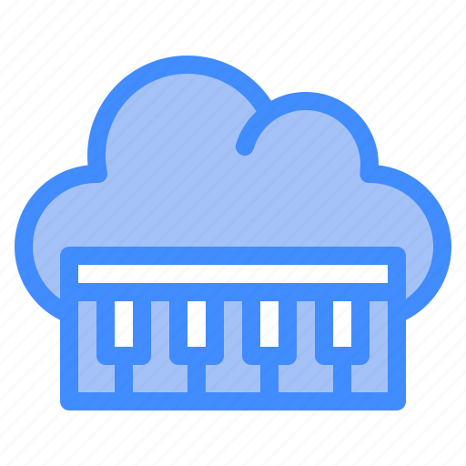 Piano, cloud, survice, networking, information, technology icon - Download on Iconfinder