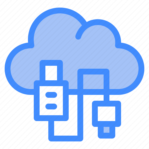 Usb, cloud, survice, networking, information, technology icon - Download on Iconfinder