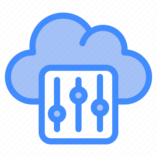 Equalizer, cloud, survice, networking, information, technology icon - Download on Iconfinder