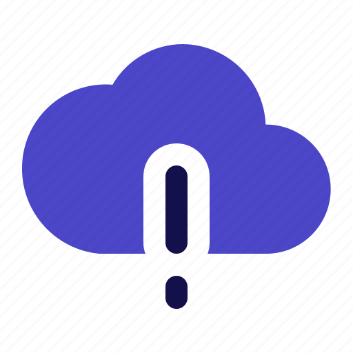 Cloud, warning, danger, computing, sign, storage icon - Download on Iconfinder