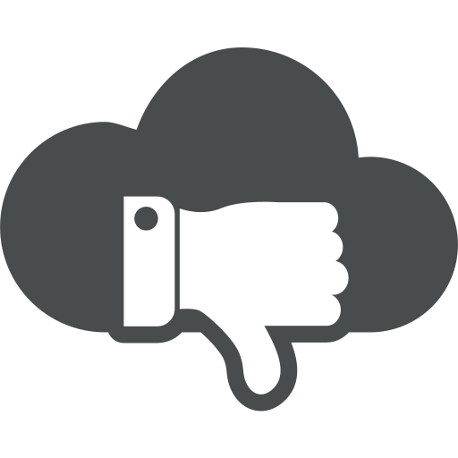 Cloud, cloud computing, down, thumb, unlike icon - Free download