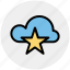 bookmark, cloud, cloud star, computing, favorite, star, storage 