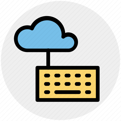 Cloud computing, cloud data, cloud keyboard, cloud monitoring, data center, keyboard icon - Download on Iconfinder