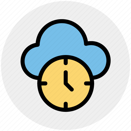 Backup, cloud clock, cloud computing, history, schedule, timer icon - Download on Iconfinder