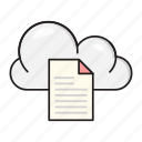 cloud, database, document, files, server