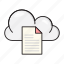 cloud, database, document, files, server 