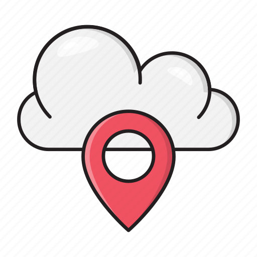 Cloud, gps, location, marker, pin icon - Download on Iconfinder