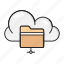 cloud, connection, files, folder, network 