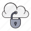 cloud, lock, private, protection, secure 