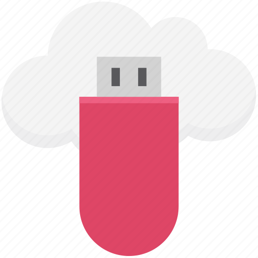 Cloud computing, cloud storage, data saving, data storage, file storage, storage drive, usb icon - Download on Iconfinder