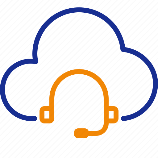 Cloud, headphones, data, communications, network, support icon - Download on Iconfinder