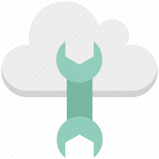 Cloud maintenance, cloud repair service, cloud settings, network preferences, network settings, settings, spanner icon - Download on Iconfinder