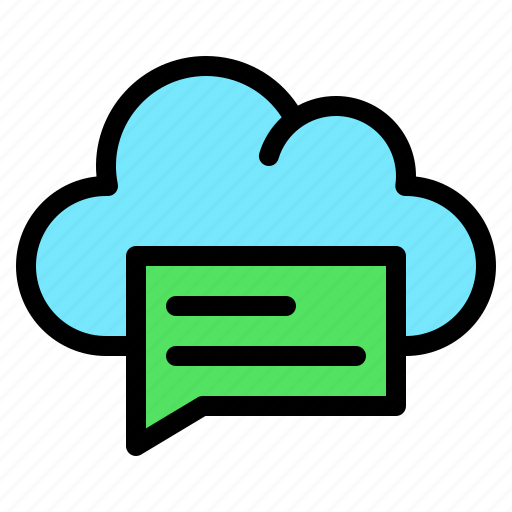Chat, cloud, survice, networking, information, technology icon - Download on Iconfinder