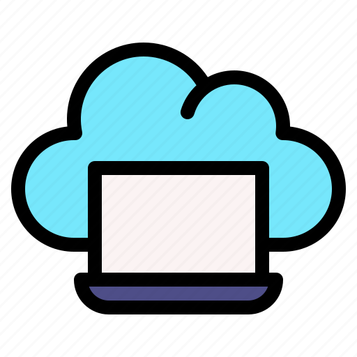 Laptop, cloud, survice, networking, information, technology icon - Download on Iconfinder