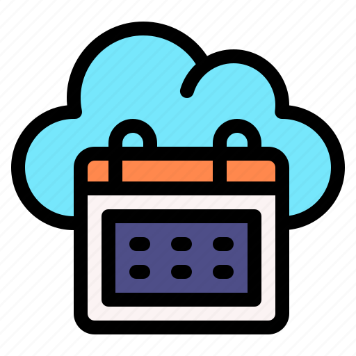 Calendar, cloud, survice, networking, information, technology icon - Download on Iconfinder