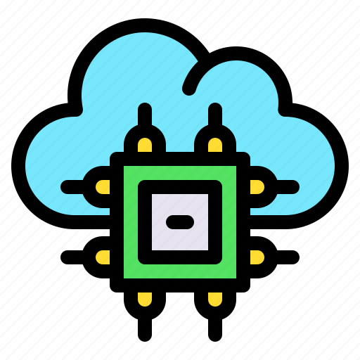 Chip, cloud, survice, networking, information, technology icon - Download on Iconfinder