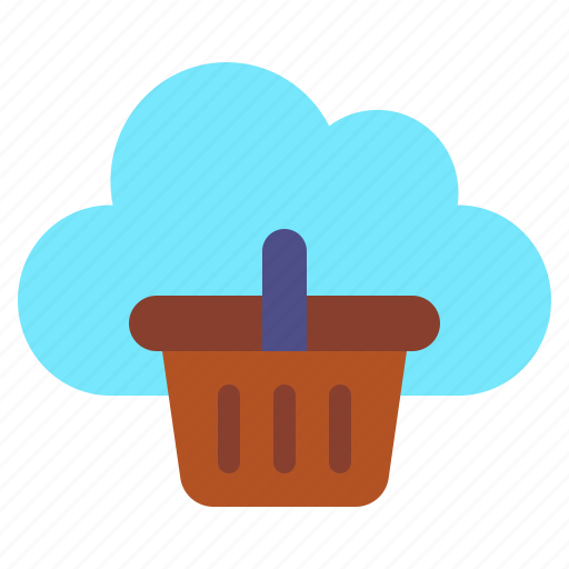 Basket, cloud, survice, networking, information, technology icon - Download on Iconfinder