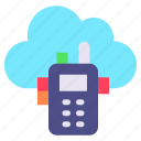walkie, talkie, cloud, survice, networking, information, technology