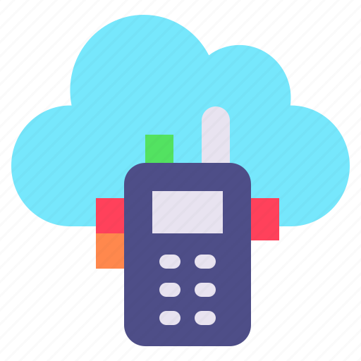 Walkie, talkie, cloud, survice, networking, information, technology icon - Download on Iconfinder