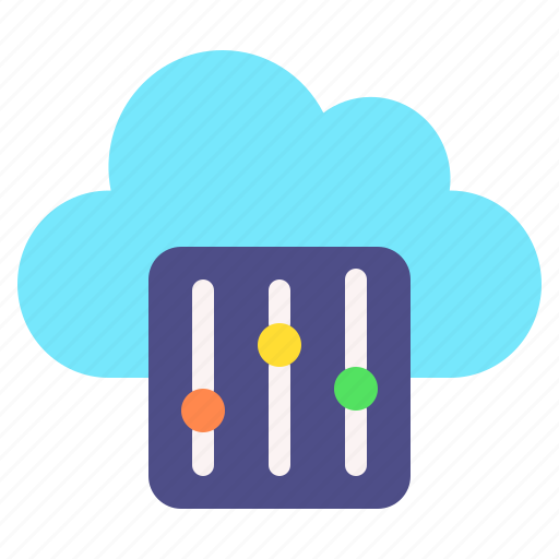 Equalizer, cloud, survice, networking, information, technology icon - Download on Iconfinder