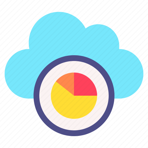 Pie, chart, cloud, survice, networking, information, technology icon - Download on Iconfinder