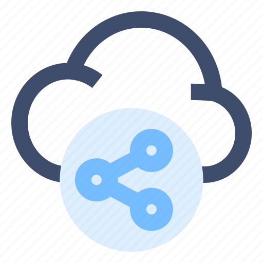 Cloud data transfer, cloud network, cloud storage, shared drive icon - Download on Iconfinder