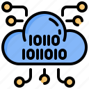 binary, cloud, computing, data, storage