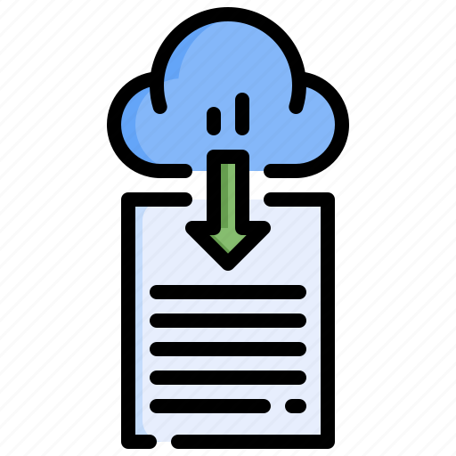 Download, document, down, arrow, cloud, computing icon - Download on Iconfinder