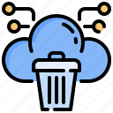 dustbin, delete, cloud, computing, bucket, ui
