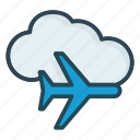airplane, cloud, flight