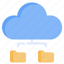 folder, server, network, connection, cloud, storage, computing
