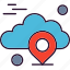 cloud, computing, location, map 