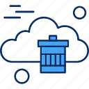 bin, cloud, computing, recycle