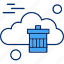 bin, cloud, computing, recycle 