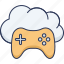 joystick, gamepad, controller, cloud 