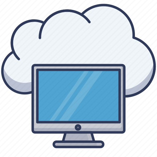 Monitor, desktop, screen, cloud icon - Download on Iconfinder