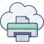 printer, database, cloud, page 