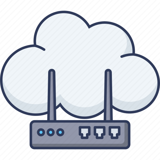 Router, wireless, modem, wifi, cloud, networking, internet icon - Download on Iconfinder