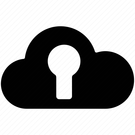 Cloud computing, cloud internet security, cloud key hole, cloud technology concept, cloud with key hole icon - Download on Iconfinder