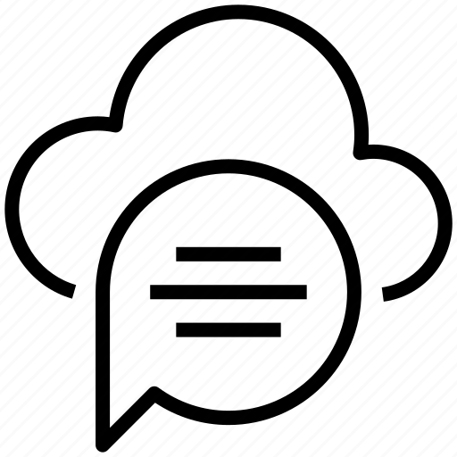 Cloud, computing, chat, message, network, communication, storage icon - Download on Iconfinder