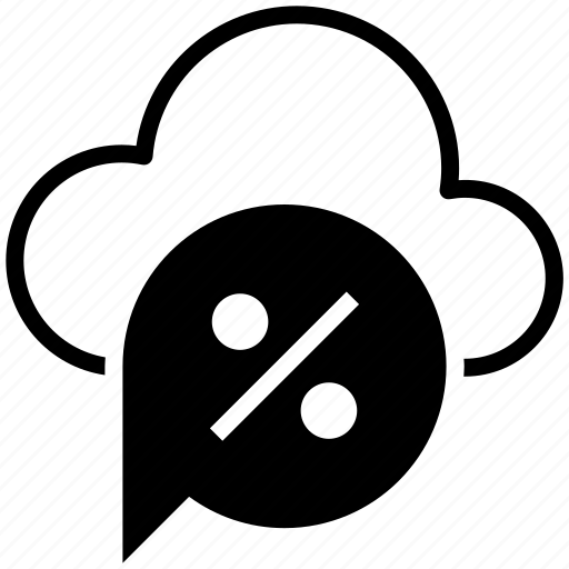 Cloud, computing, chat, message, network, percent, storage icon - Download on Iconfinder