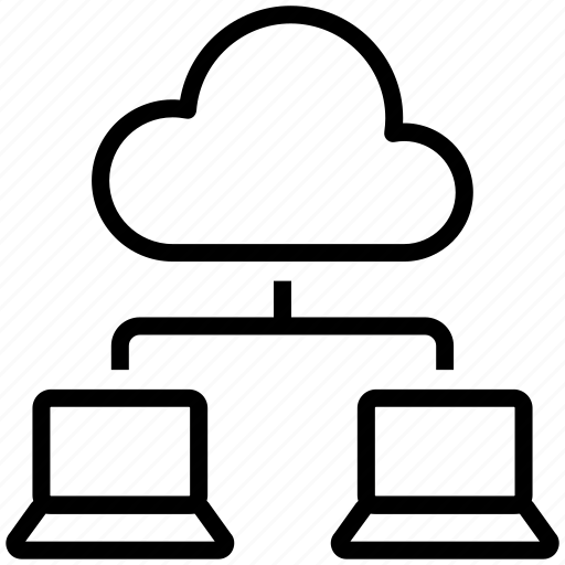 Cloud, computing, sharing, transfer, data, laptop, storage icon - Download on Iconfinder